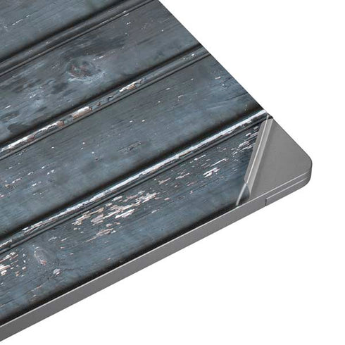 Chipped Blue Wood Universal Laptop 16in (13 x 9.4in) Skin